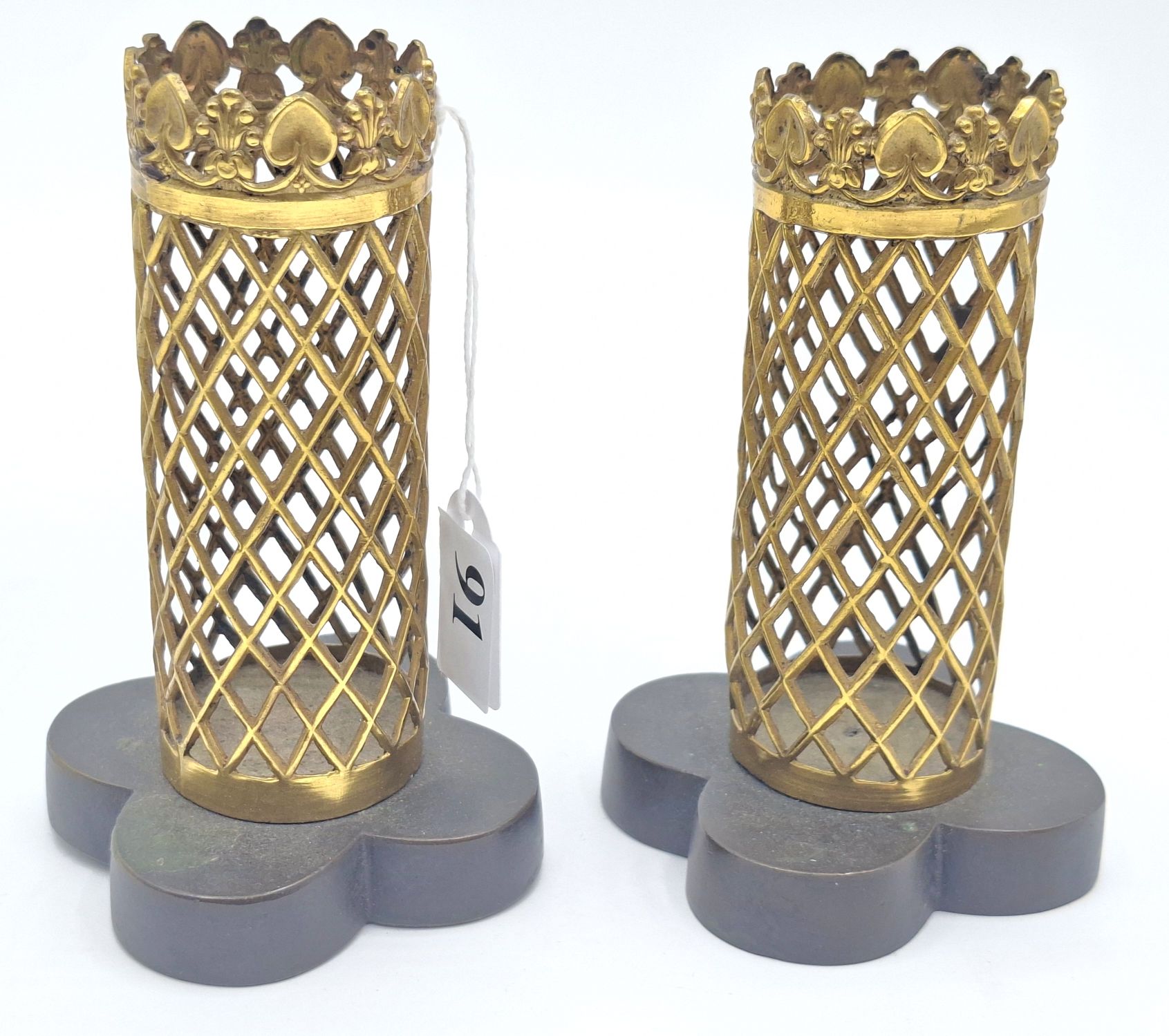 91 · ANTIQUE SPILL VASES