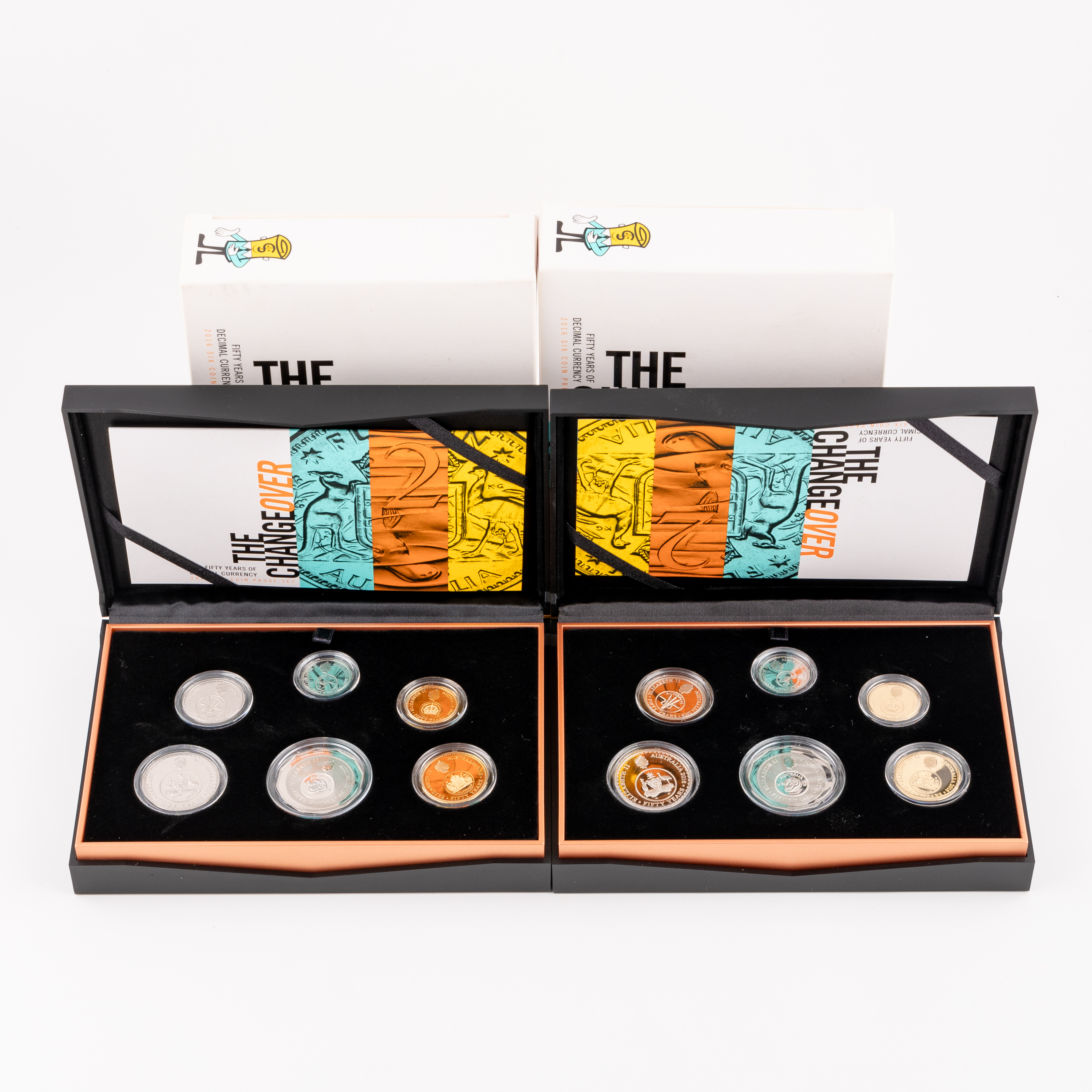Elizabeth II, The Change Over - Fifty Years of Decimal Currency, Five Cents - Two Dollars, 2016, FDC