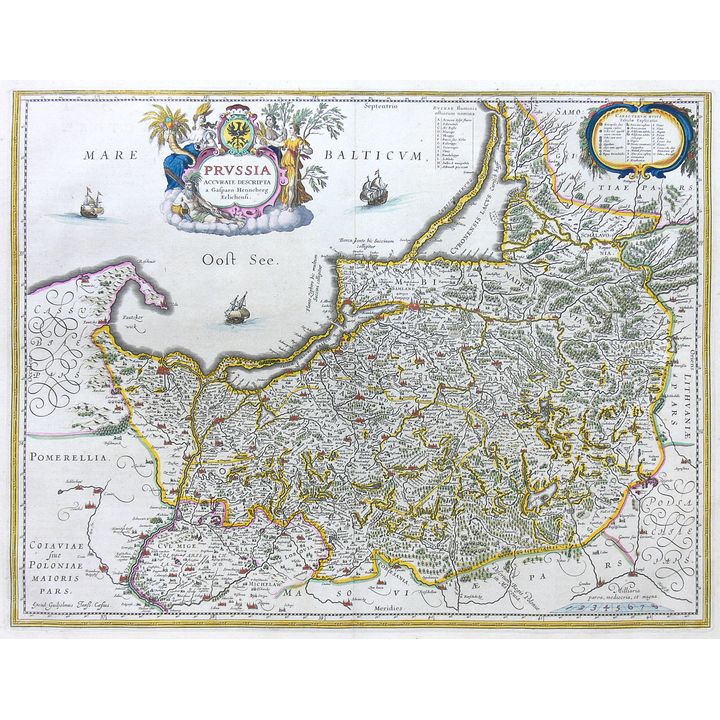 Caspar Henneberger | Prussia Accurate Descripta a Gasparo Henneberg Erlichensi