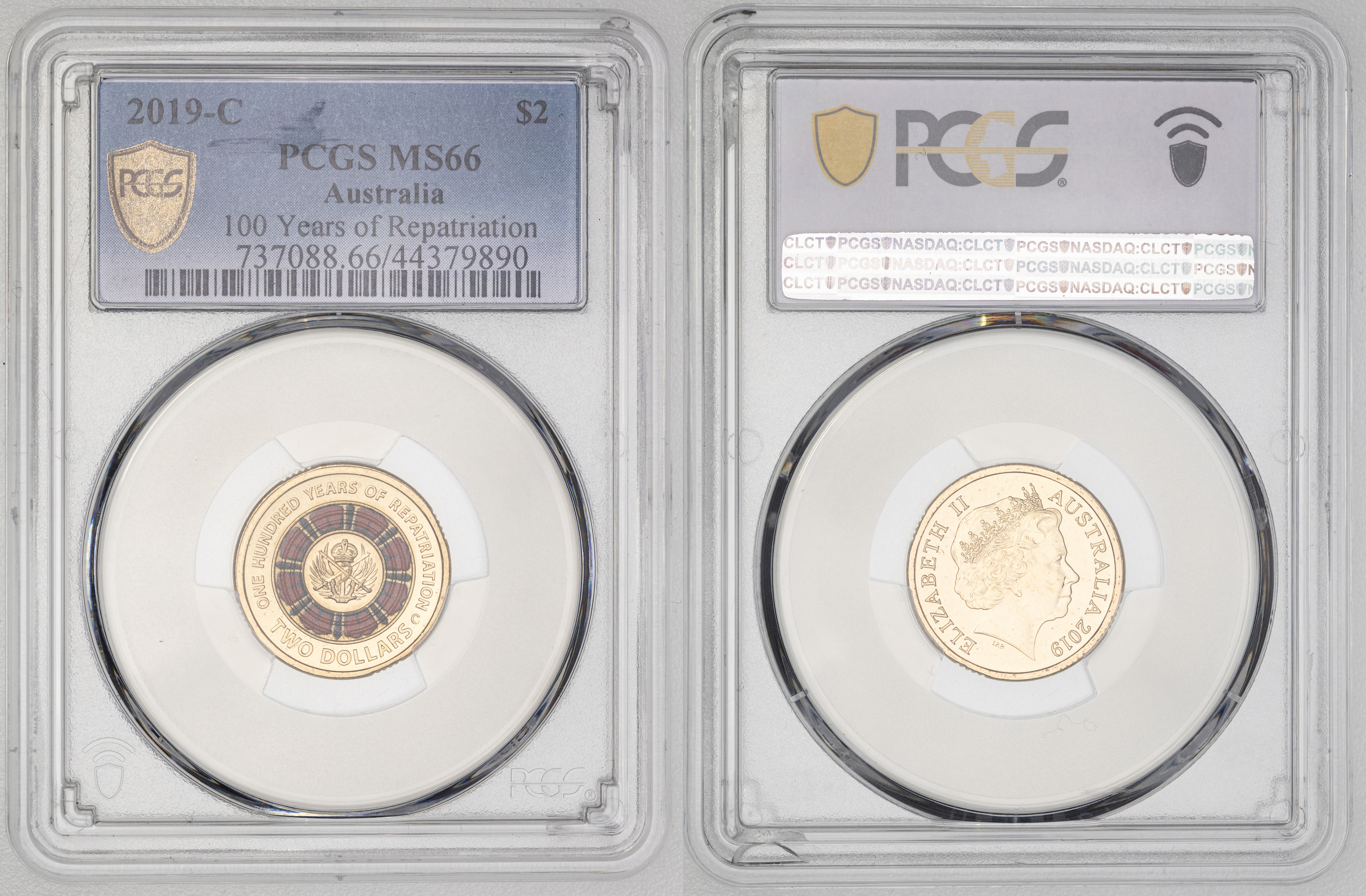 Elizabeth II, 100 Years of Repatriation Colorized, Two Dollar, 2019-C, PCGS MS66