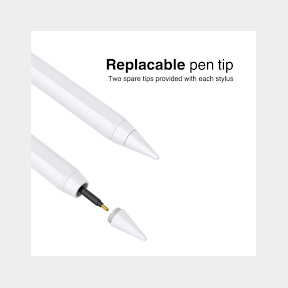Miccory - Sketch Pure iPad Palm Rejection Stylus - White - Fine Point Stylus for 2018-2024 Apple Mini |51745/2093 SN B2 (S11)