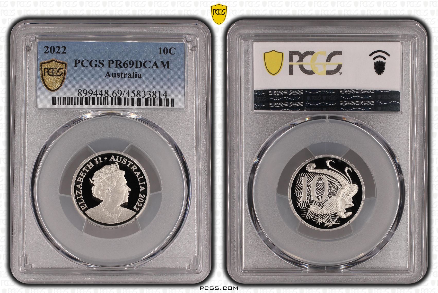Ten Cent, 2022, Pcgs Pr69dcam