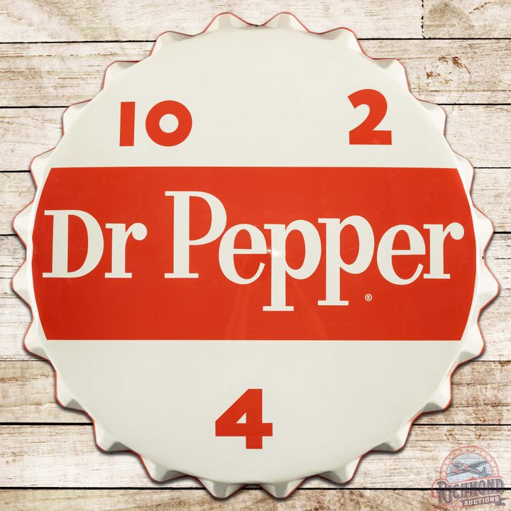 1963 Dr. Pepper 10-2-4 38" Convex Bottlecap Sign