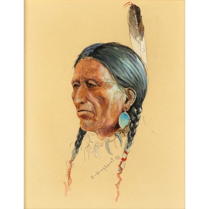 Olaf Carl Wieghorst (1899-1988), Indian Head Portrait