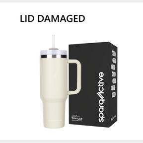 Spara Actice - Stainless Steel Double Wall Travel Tumbler straw Thirst Quencher 40oz 1.18L - Dune -(Lid Is Damaged) -Bar 9902159212147- 51745/25149