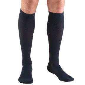 TRUFORM COMPRESSION SOCKS, 30-40 MMHG, MEN'S DRESS SOCKS, KNEE HIGH OVER CALF LENGTH 0.3 POUNDNAVY