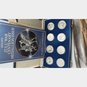 8 X 1oz FINE SILVER ZULU WAR CENTENARY MEDALLION SET 1879-1979 - 51624/26