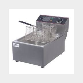 Aloma Single Electric Deep Fryer 6L Silver Commercial Deep Fryer |TOP DENTED