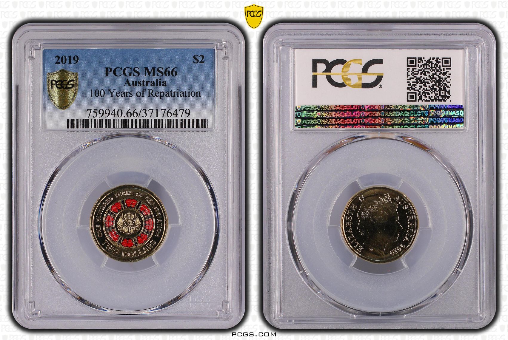Elizabeth II, 100 Years of Repatriation, Two Dollar, 2019, PCGS MS66