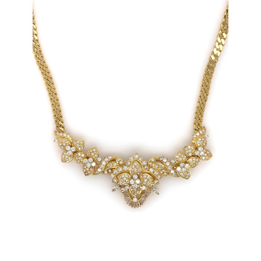 3.68ct Diamond 18ct Gold Necklace  37.55g