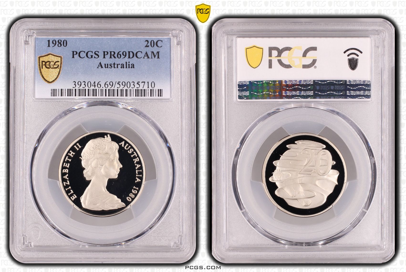 Twenty Cent, 1980, PCGS PR69DCAM