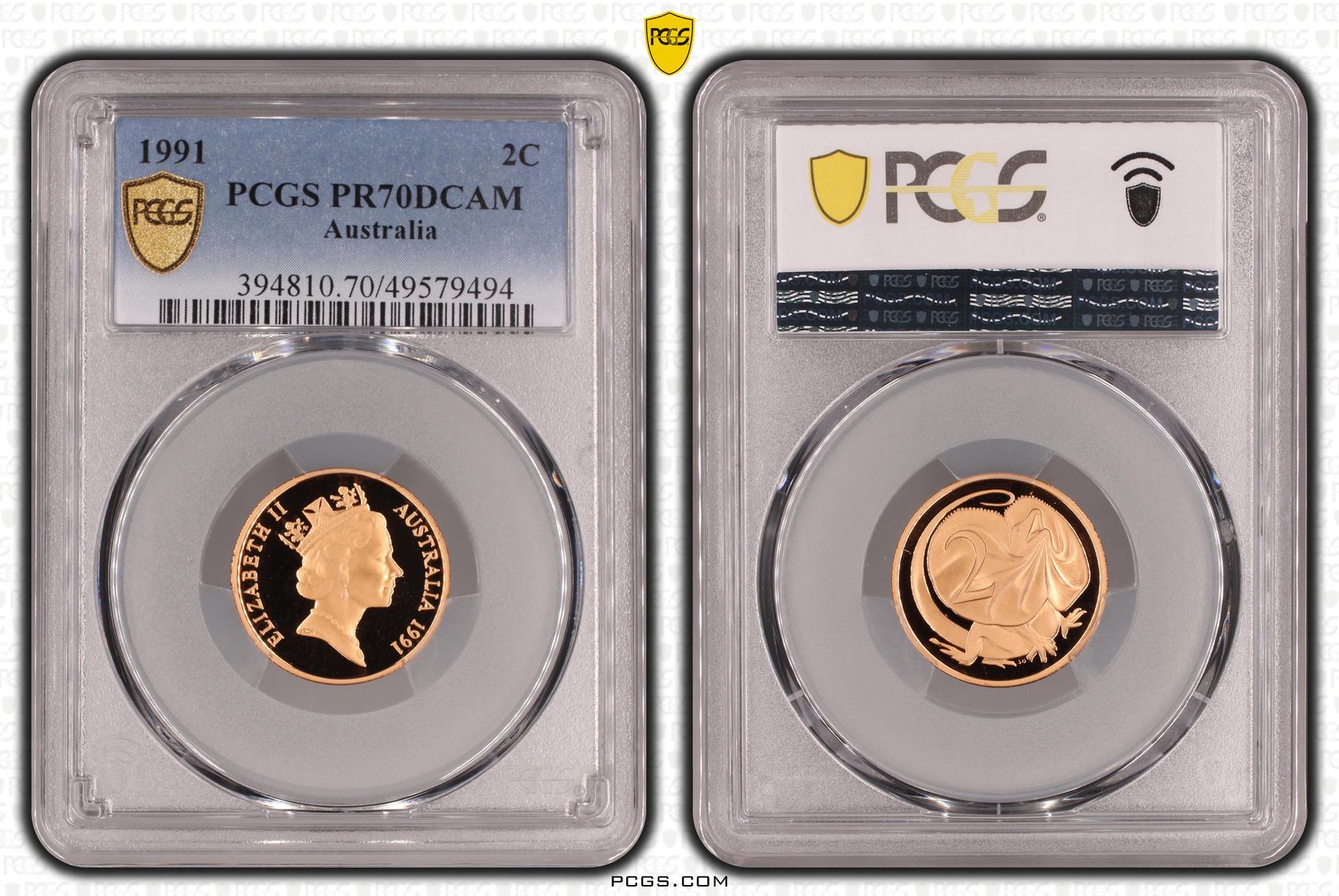 Two Cent, 1991, Pcgs Pr70dcam