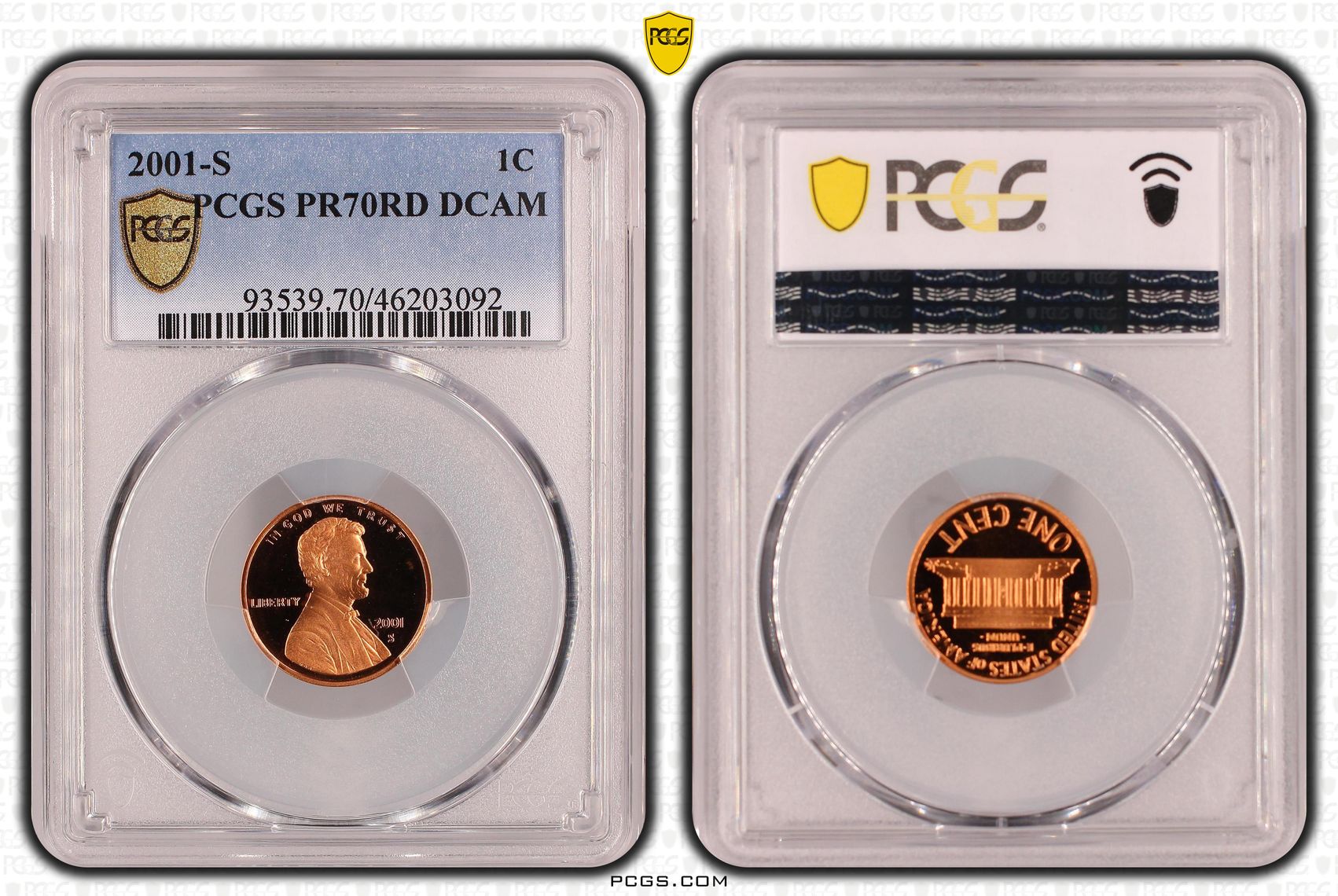 The United States of America, One Cent, 2001-S, PCGS PR70DCAM