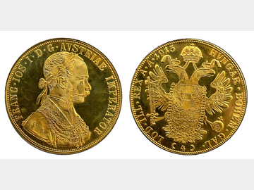 1915 AUSTRIAN HUNGARIAN GOLD 4 DUCAT (OFFICIAL RESTRIKE)