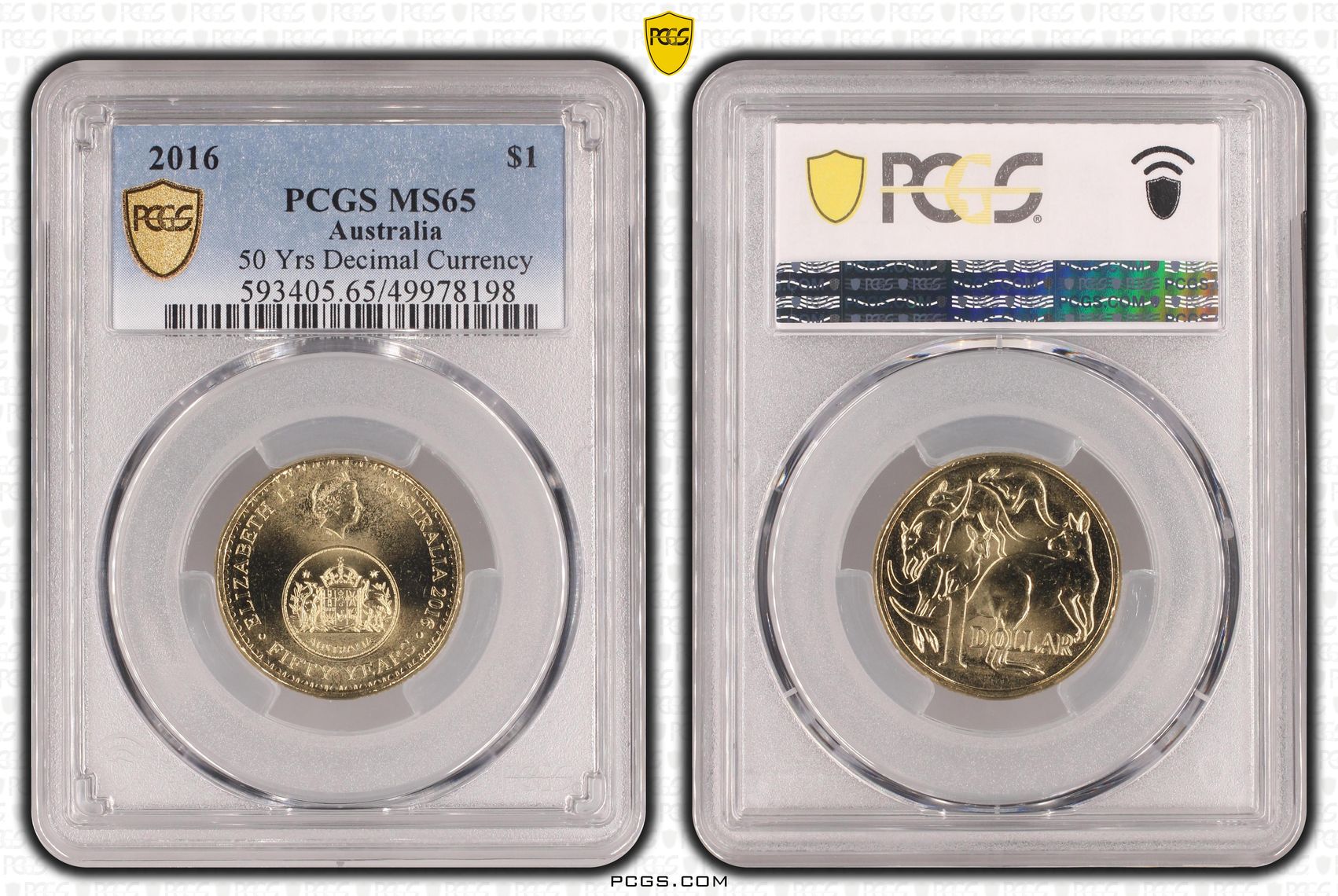 50 Yrs Decimal Currency, One Dollar, 2016, PCGS MS65