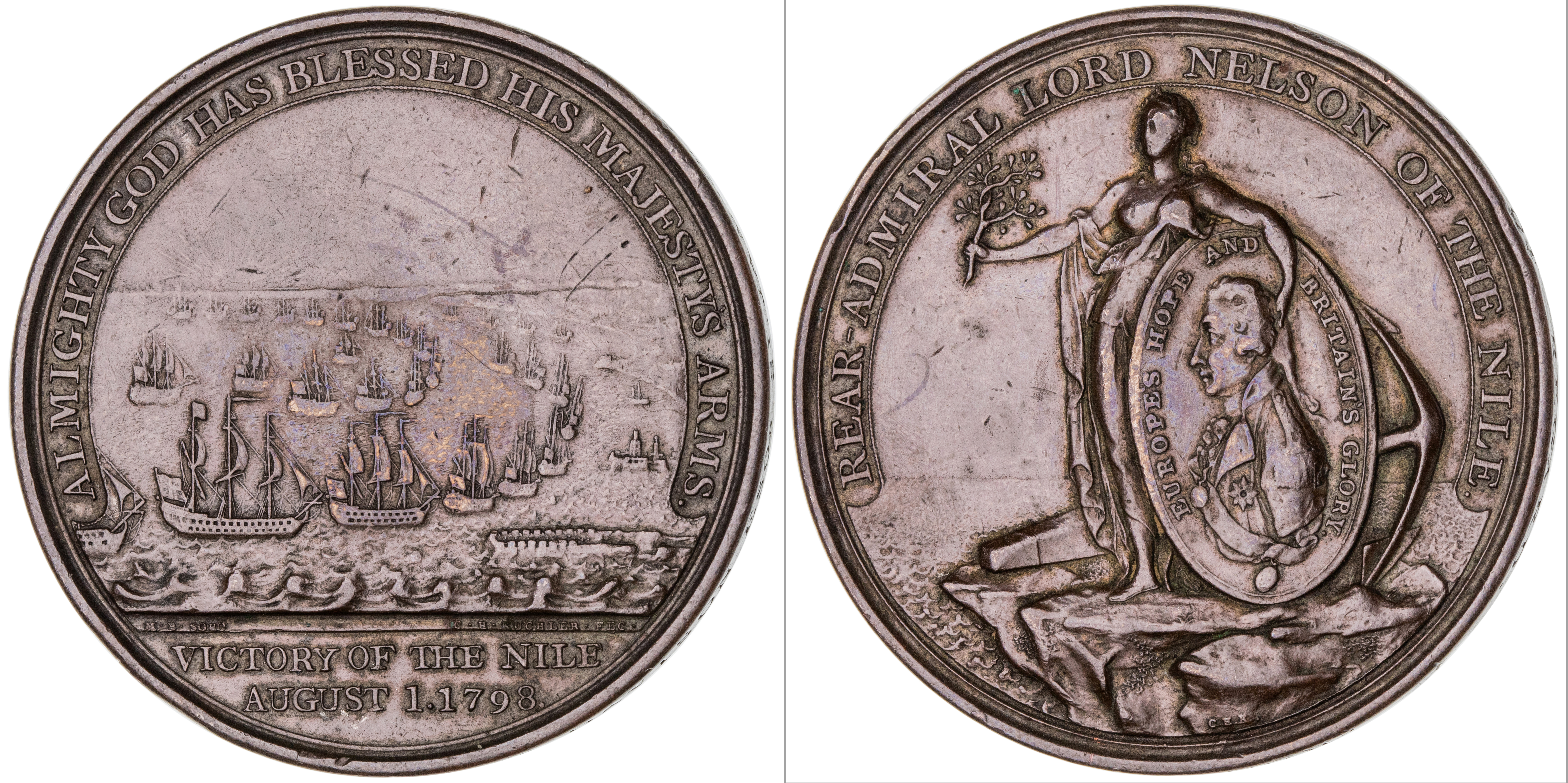 405 · Great Britain, Lord Nelson, Davison's Victory of the Nile, 1798, gVF