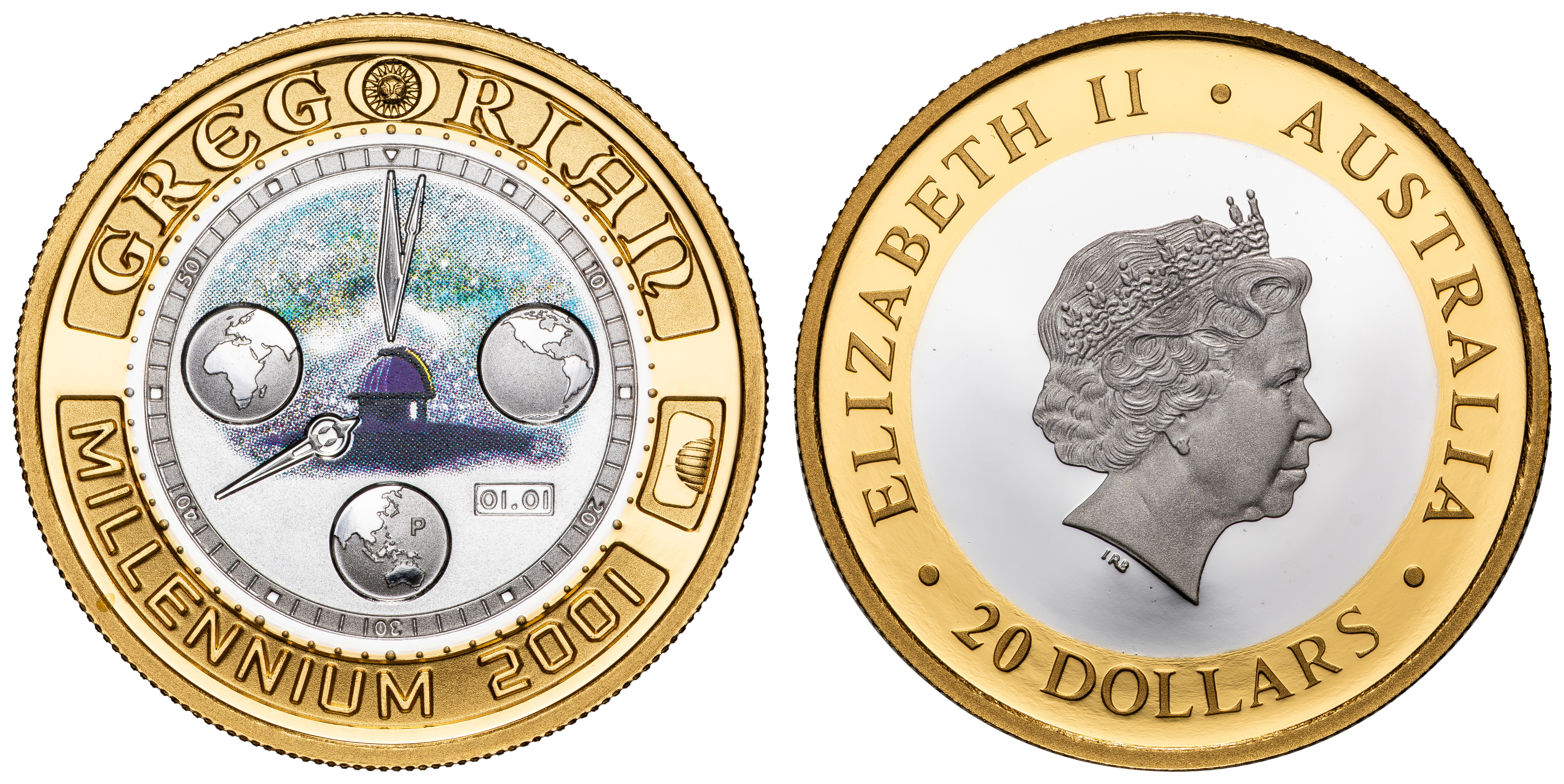 Elizabeth II, Perth Mint - Millennium Proof Series, Twenty Dollars, 2001-P, FDC