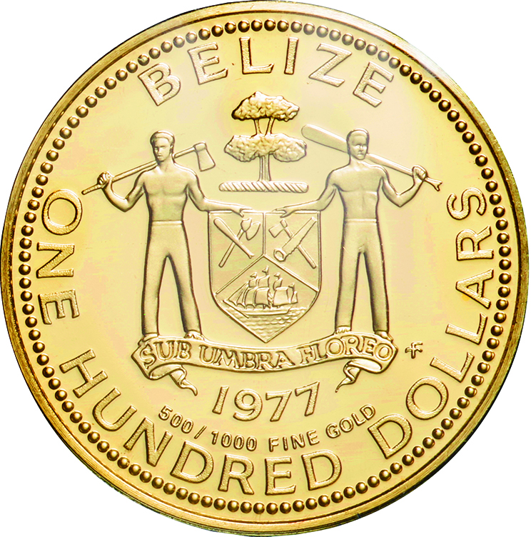 Belize 1976年100ドル金貨 - 旧貨幣/金貨/銀貨/記念硬貨