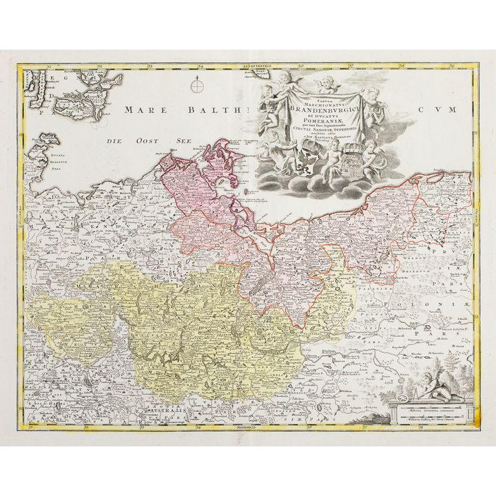 Johann Baptist Homann | Tabula Marchionatus Brandenburgici et Ducatus Pomeraniae…