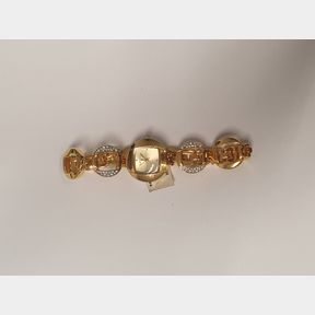 LADIES LATAN - GOLD PLATED - CUBIC ZIRCONIAS - CHAMPAGNE DIAL - 51929/11976