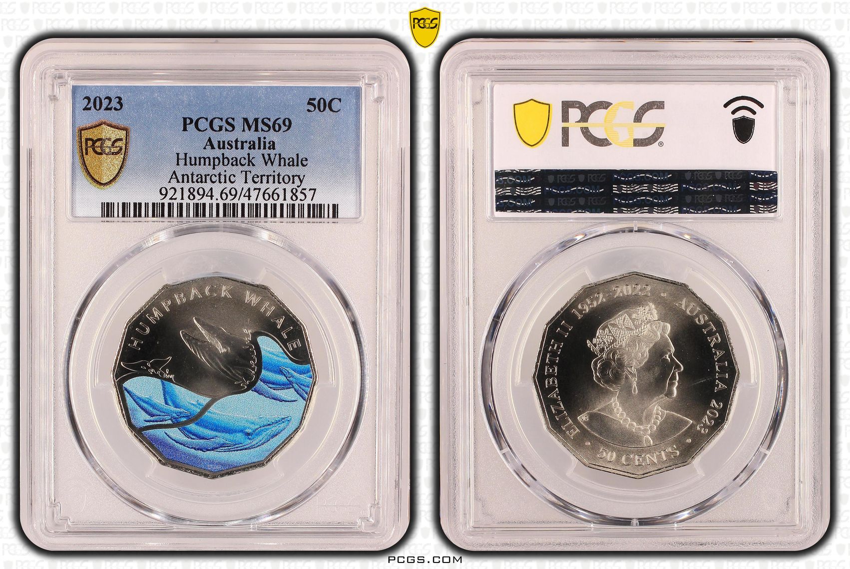 Elizabeth II, Fifty Cent, 2023, PCGS MS69
