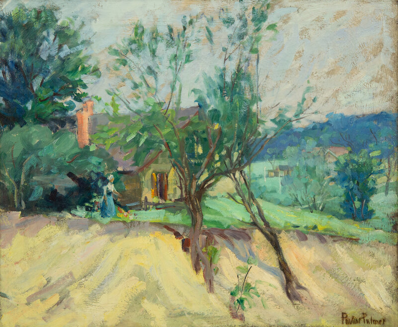 Pauline Palmer
(American, 1867-1938)
Country Scene with Cottage