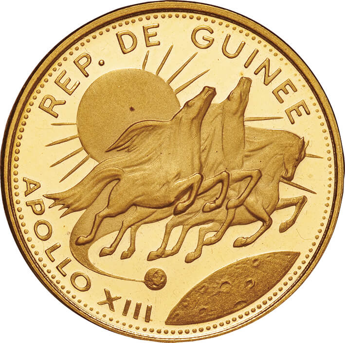 ギニア 500フラン銀貨 1969年 未使用品プルーフ 独立10周年 NGC(PF67UC) 発行