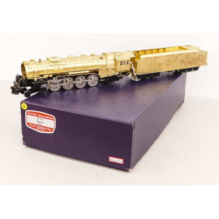 KTM NYC 4-8-2 L4b Engine and Tender O Gauge Scale Model Train with Box- used- missing boiler plate