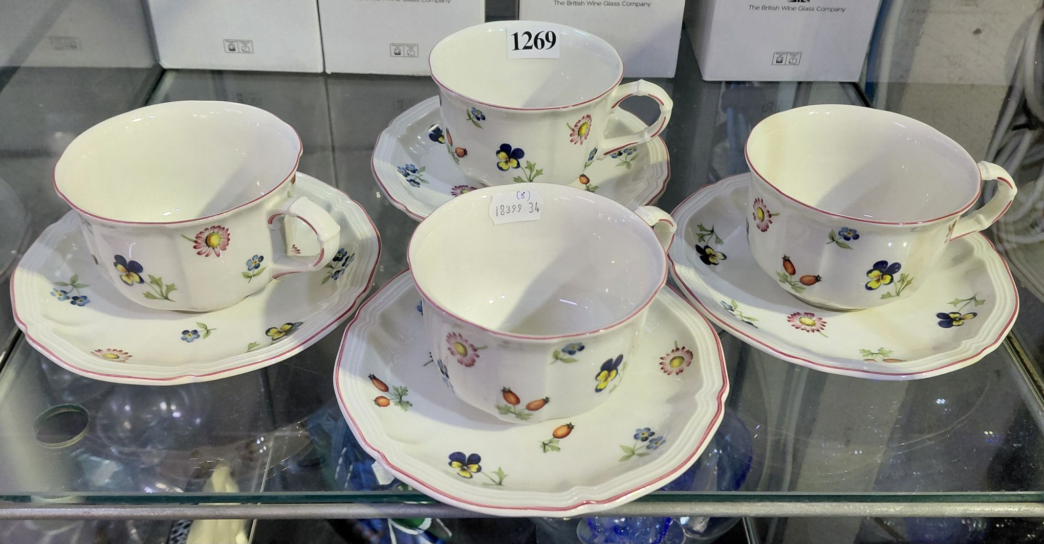 Villeroy And Boch Petite Fleur Cups And Saucers