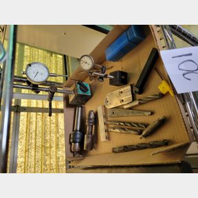 Magnetic machinist bases, tapered drill chuck and assorted bits
