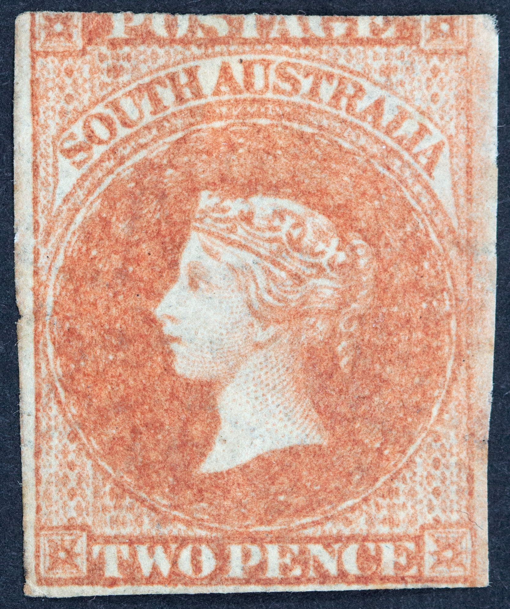 South Australia, Twopence, Orange-Red, 1858, MH