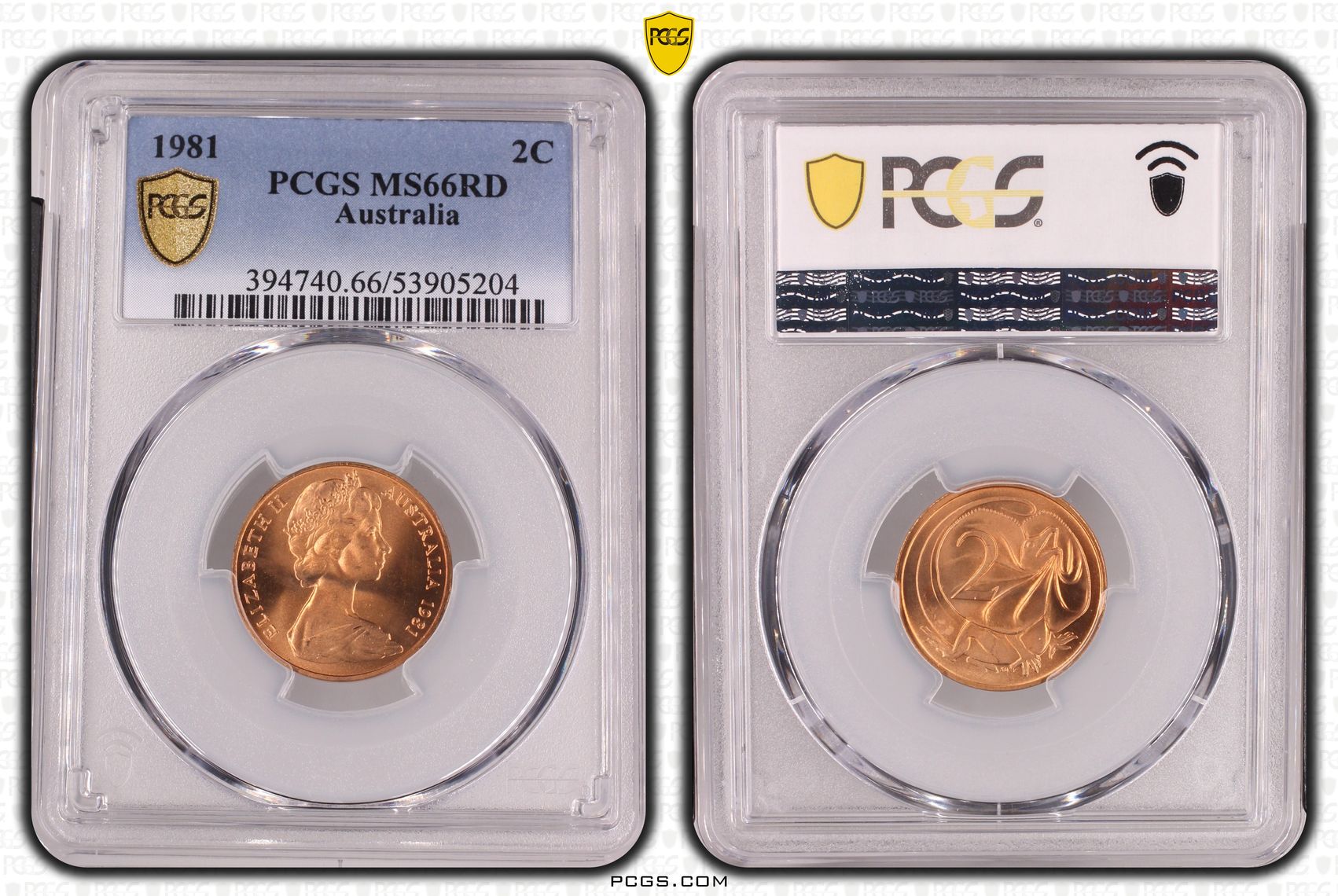 Elizabeth II, Two Cent, 1981, PCGS MS66RD