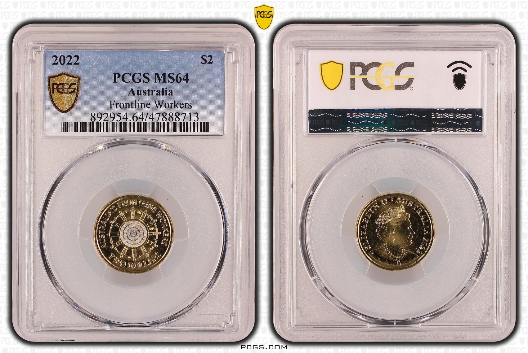 Frontline Workers Colorized, Two Dollar, 2022, PCGS MS64