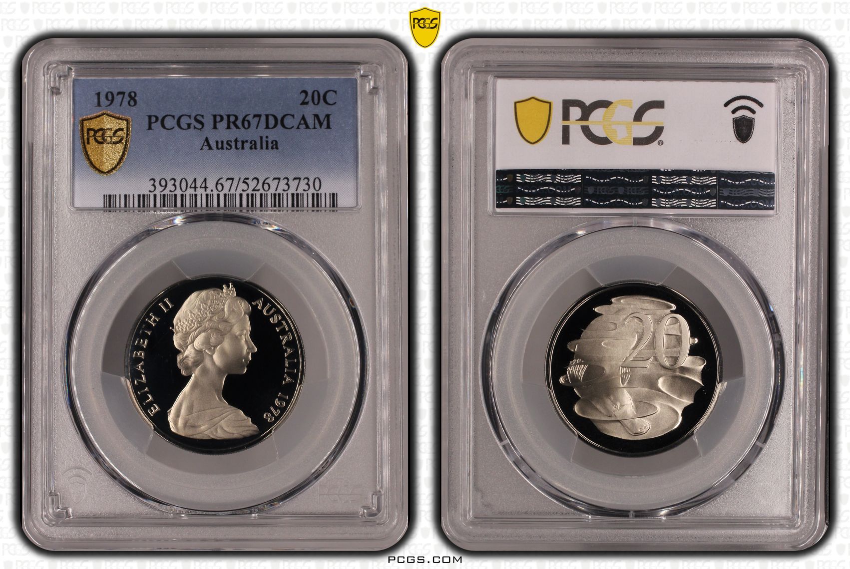 Twenty Cent, 1978, PCGS PR67DCAM