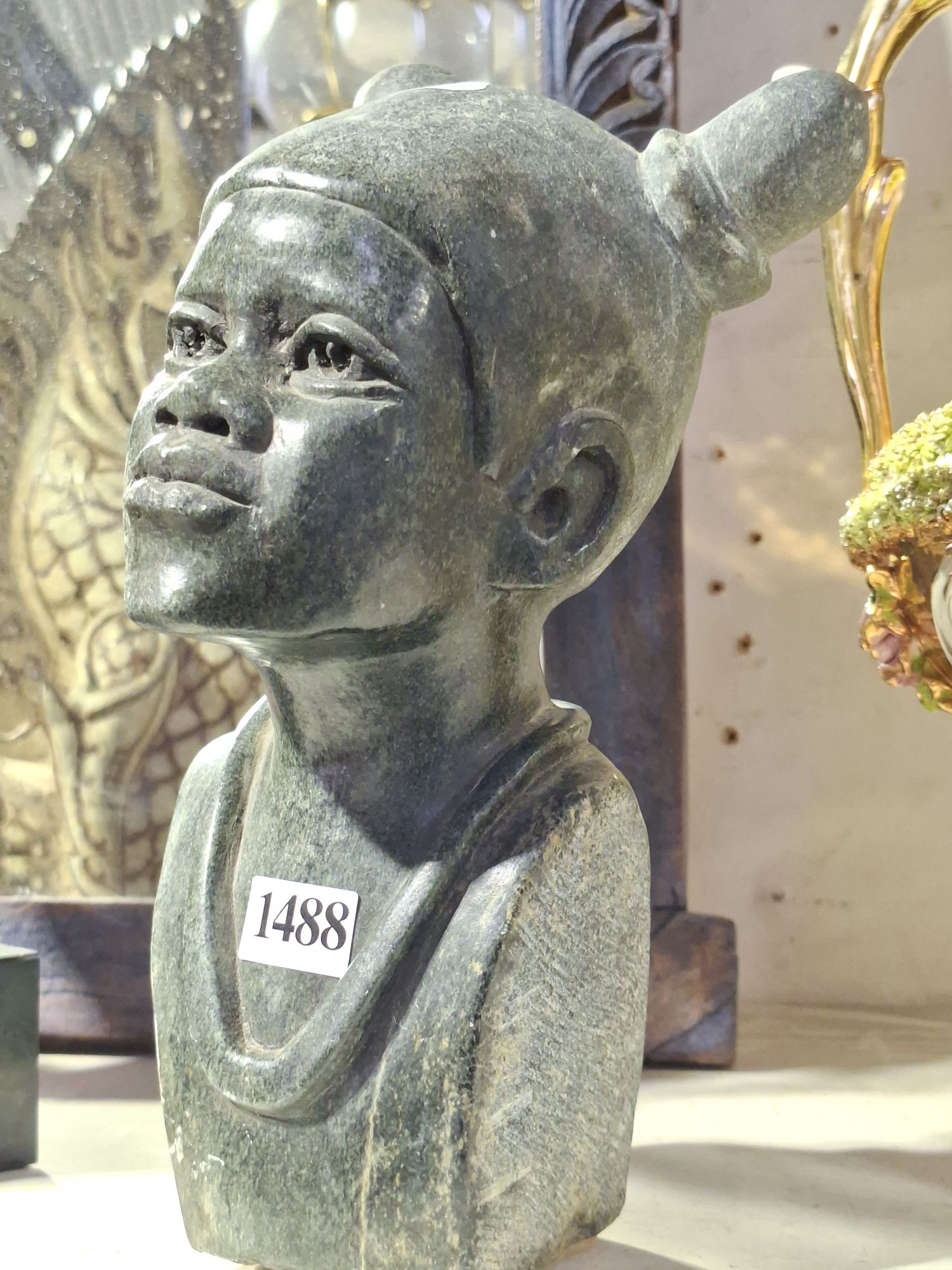 African Verdite Bust