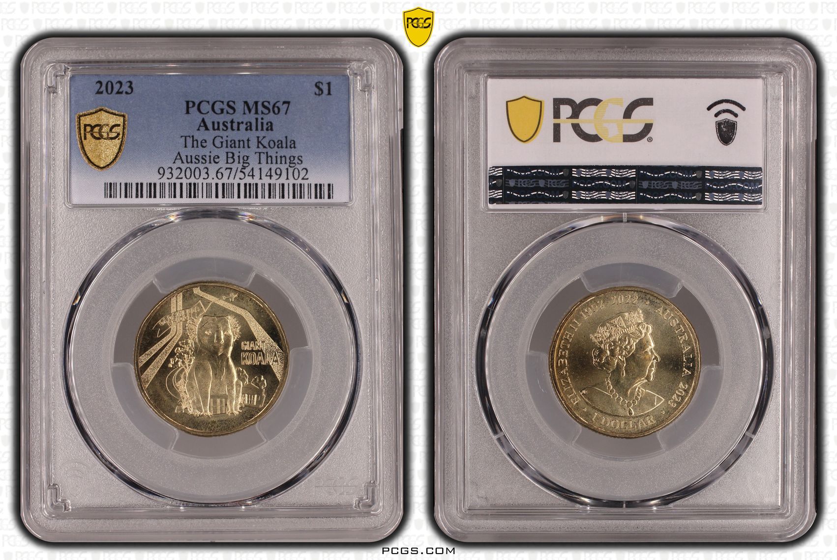 The Giant Koala Aussie Big Things, One Dollar, 2023, PCGS MS67