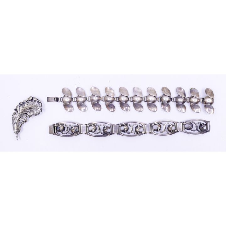 Box Danish Sterling Bracelets Etc. - 77 Grams TW