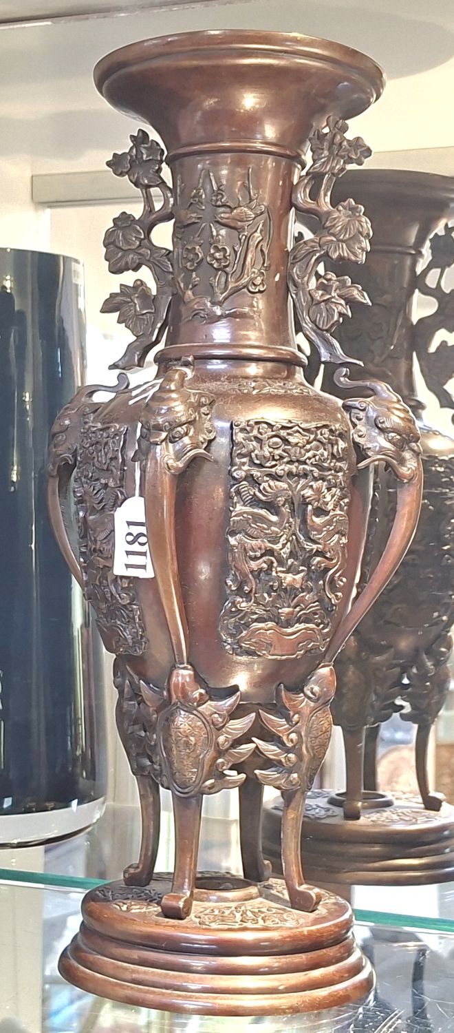 Japanese Bronze Temple Vase