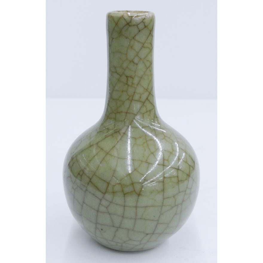Chinese Qing Ge Type Celadon Small Bottle Vase