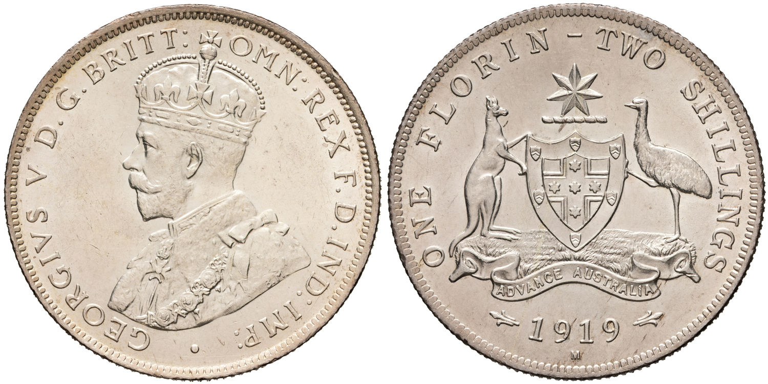 George V, Florin, 1919-M, CHU