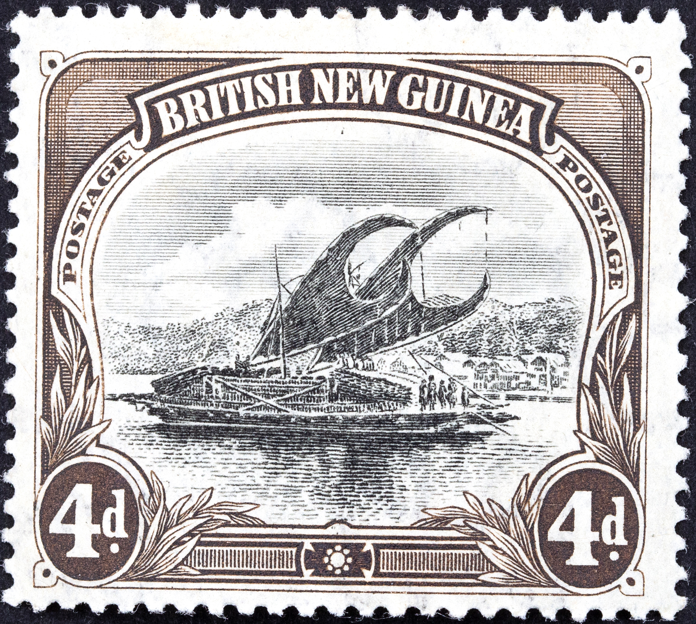 Lakatois BNG, Fourpence, Black & Sepia, 1905, MLH