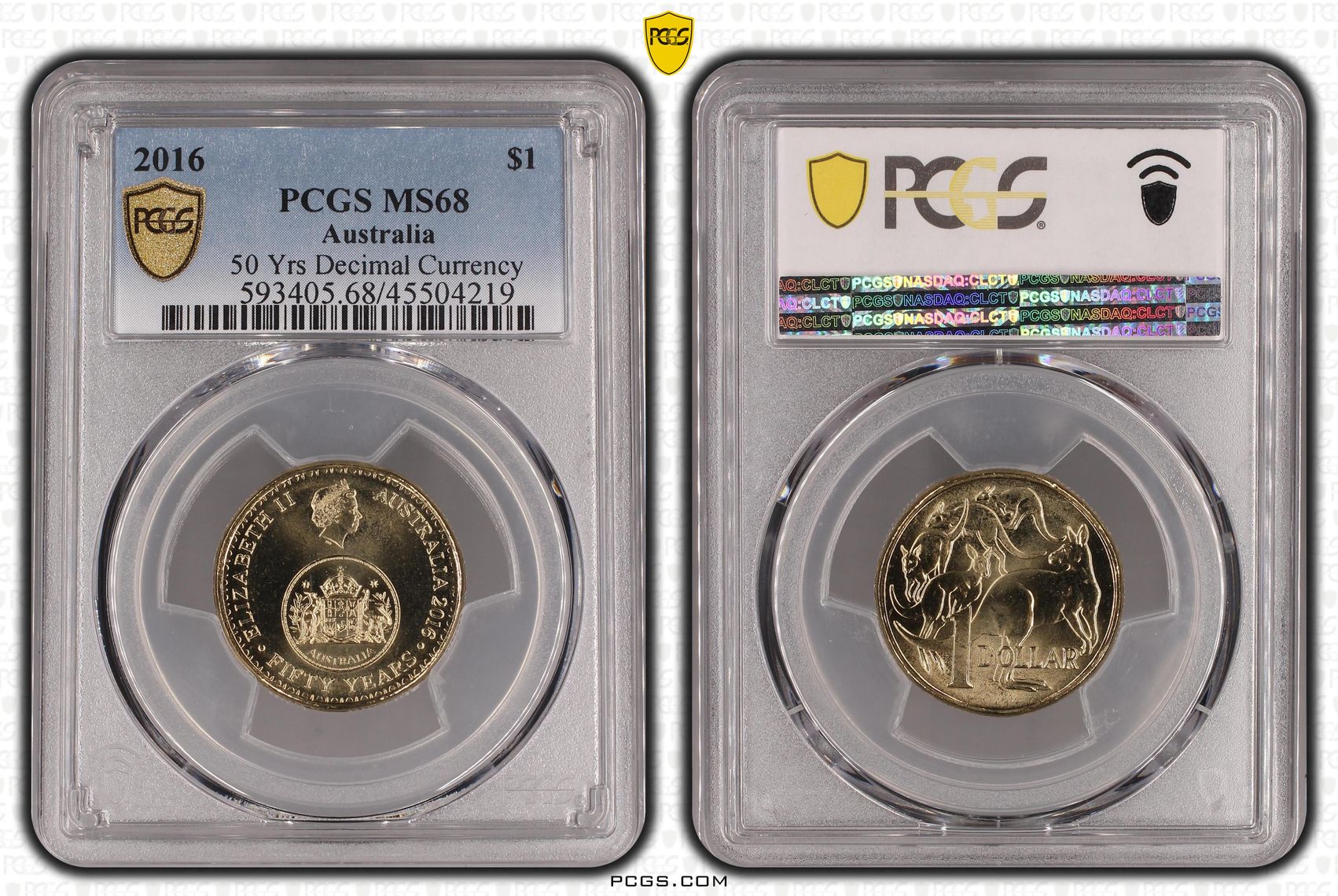 50 Yrs Decimal Currency, One Dollar, 2016, PCGS MS68