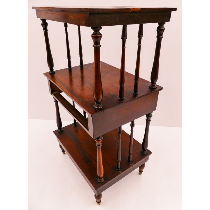 Antique Rosewood Shelf- missing drawer & gallery- 36x20x15''