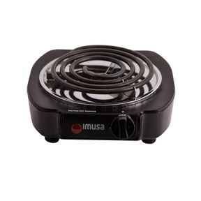 SINGLE BURNER 6 IN. BLACK HOT PLATE WITH TEMPERATURE CONTROL