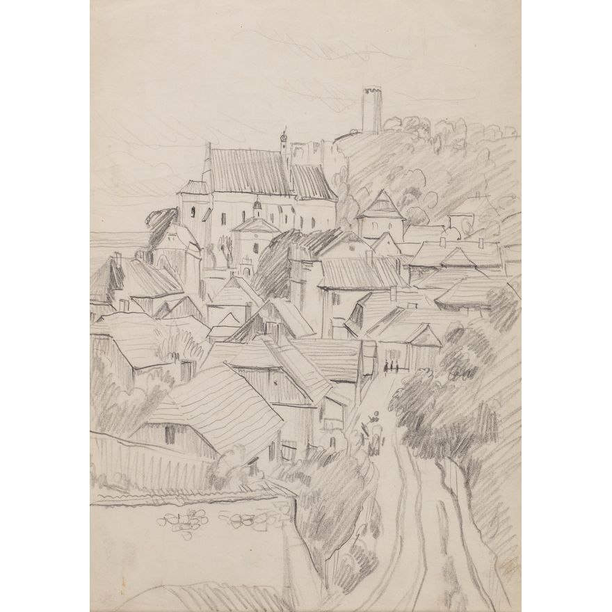 Władysław Skoczylas | Widok Kazimierza z Góry Plebaniej, l. 1922–33