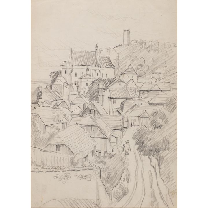 Władysław Skoczylas | Widok Kazimierza z Góry Plebaniej, l. 1922–33