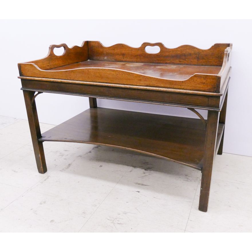 Antique Mahogany Butler's Tray Table- 21x29x18''