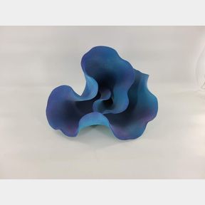 Floral Abstract Ceramic Sculpture Signed Tisdale