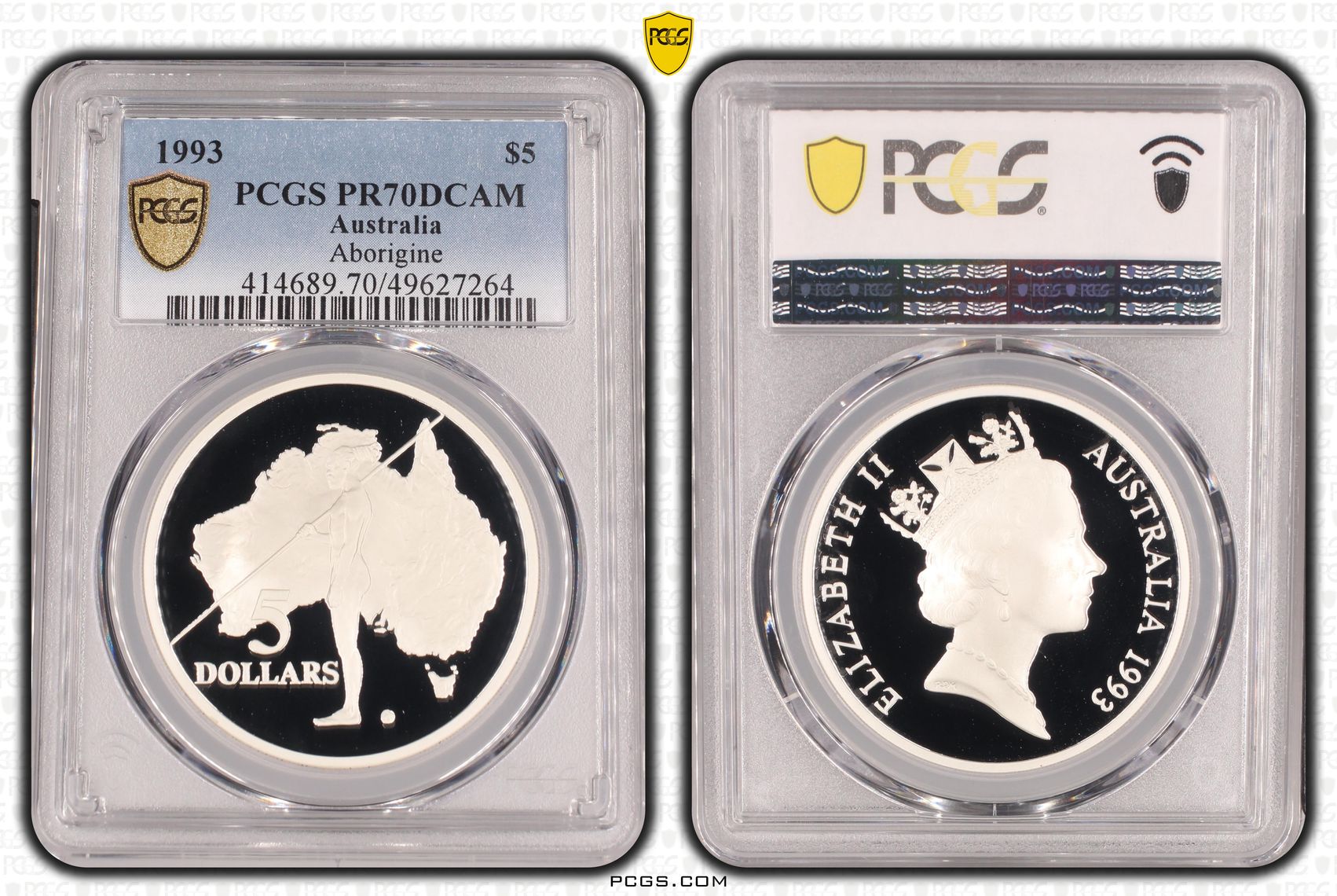 Aborigine POP 17/0, Five Dollar, 1993, PCGS PR70DCAM