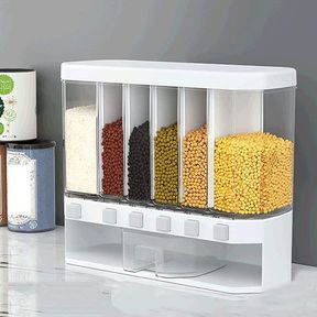 Multiple Dispenser For Grains Cereals Dry food storage system Whole Grain Storage Tank | USED / DIRTY / SMALL PLASTIC PIECE BROKEN